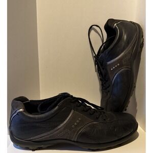 Ecco Mens‎ 44 (10.5-11 ) Golf Shoe Tour Hybrid Hydromax Black Leather Oxford